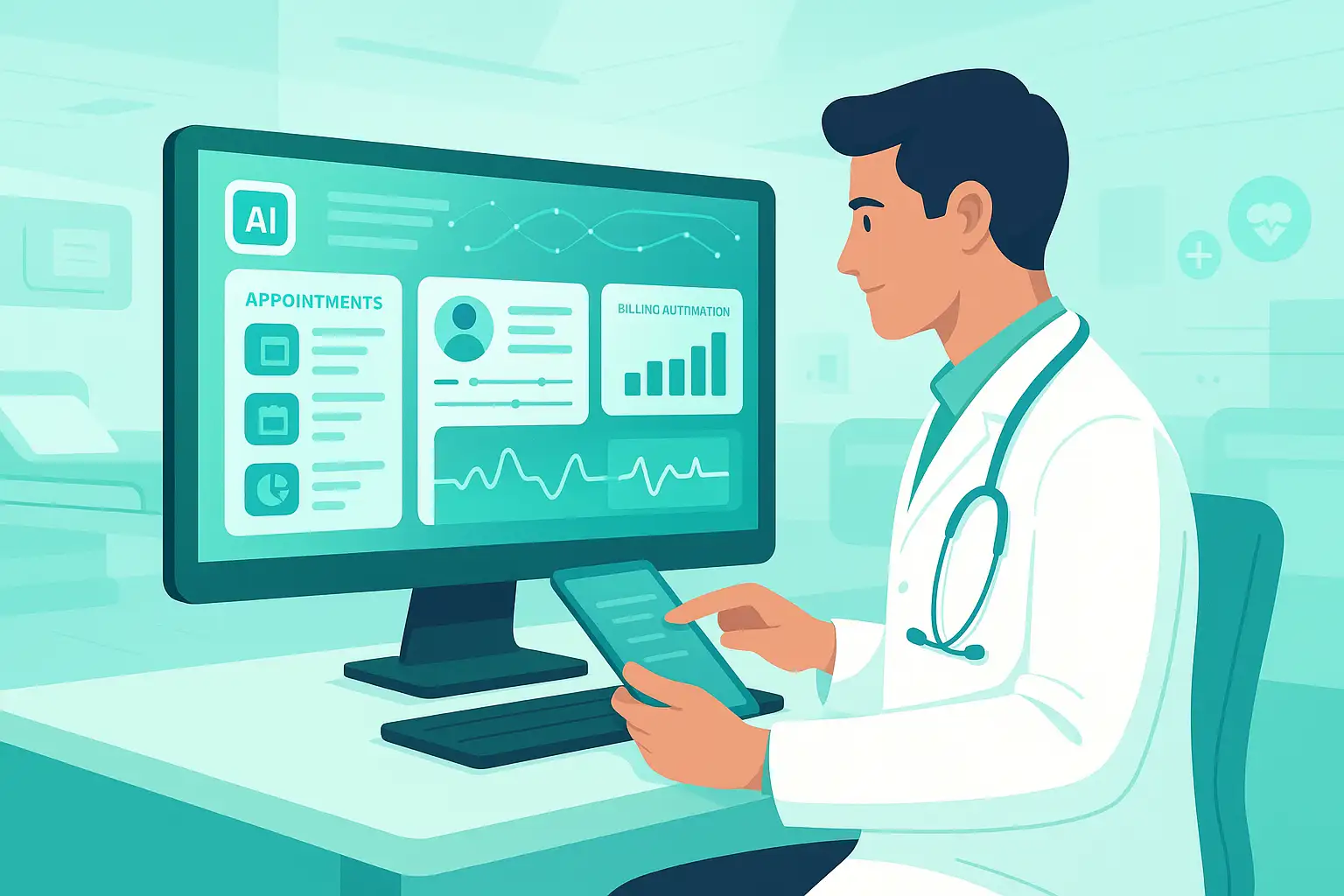 RxOne Smart EMR application displayed on multiple devices