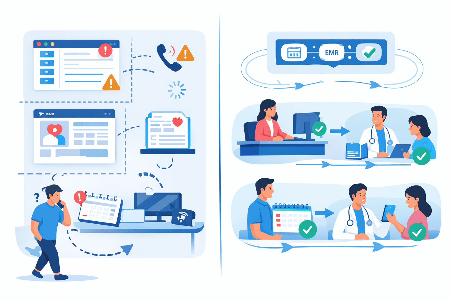 Why Your CRM, EMR, and Front Desk Don’t Talk to Each Other (And Why It Hurts)
